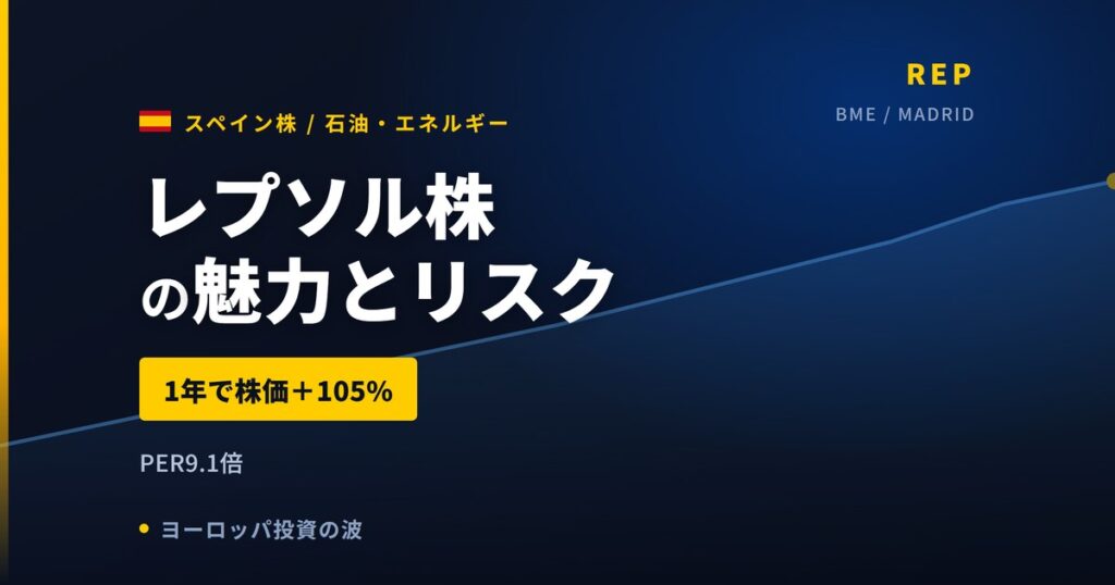 レプソル株の魅力とリスク｜1年+105%・PER9.1倍と日本からの買い方【2026年】