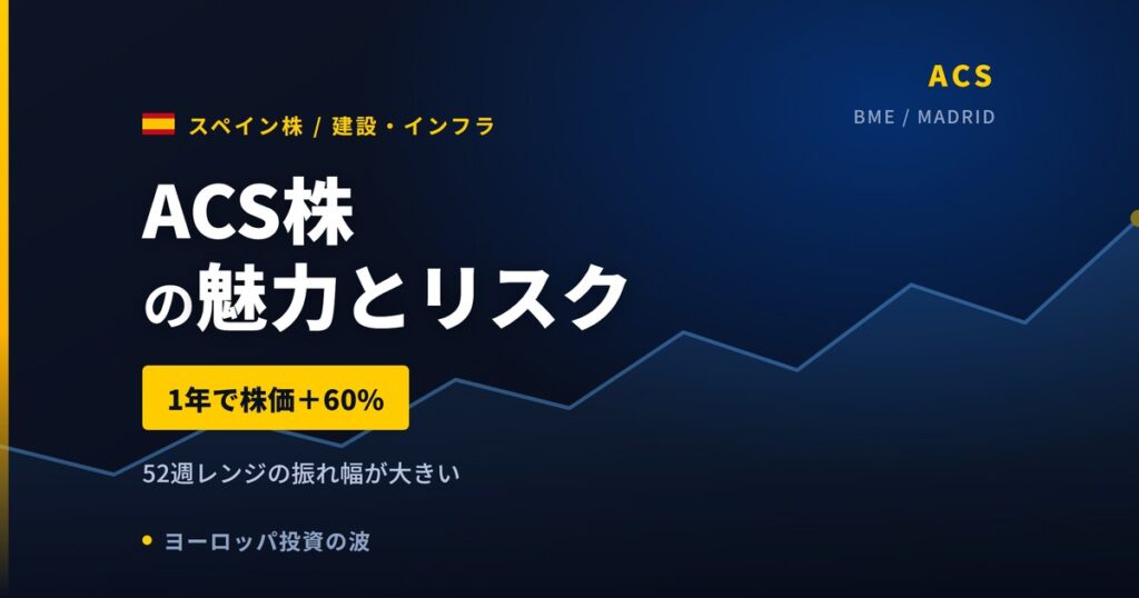 ACS株の魅力とリスク｜1年+60%と日本からの買い方【2026年】