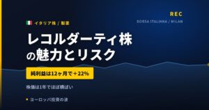 レコルダーティ株の魅力とリスク｜純利益+22%と日本からの買い方【2026年】