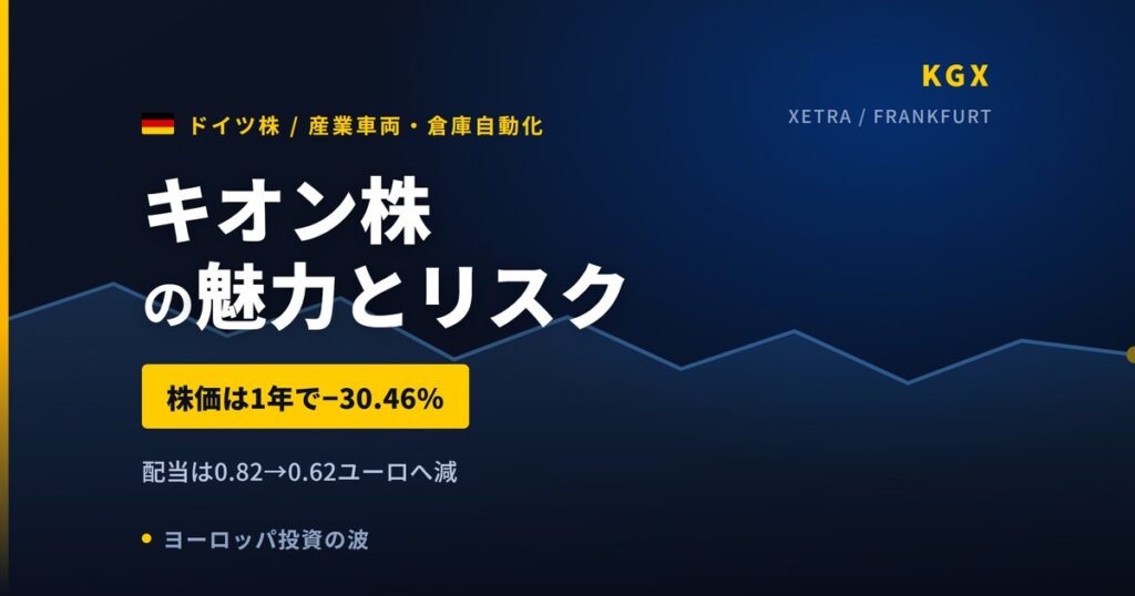 キオン株の魅力とリスク｜減配24%・株価−30%の買い方【2026年】