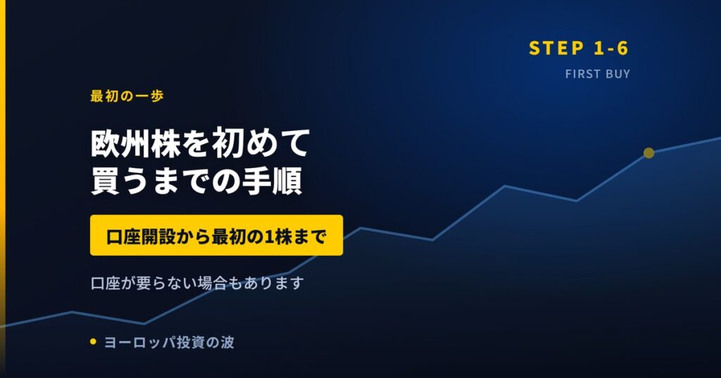 欧州株を初めて買うまでの手順｜口座開設から最初の1株まで【2026年】