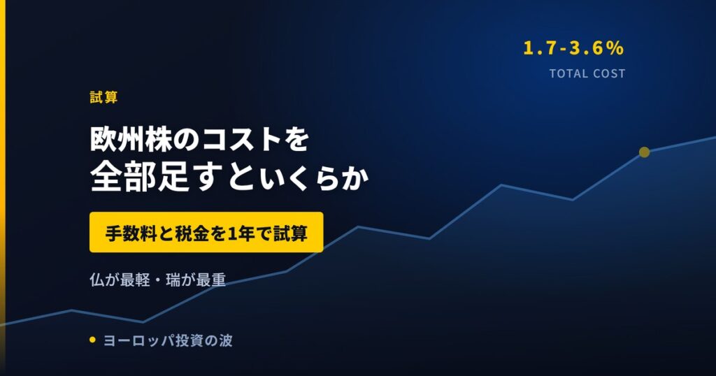 欧州株のコストを全部足すといくらか｜手数料と税金を1年で試算した【2026年】