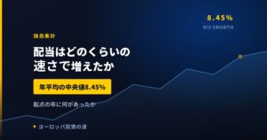 欧州株の配当はどのくらいの速さで増えたか｜年平均8.45%【2026年】