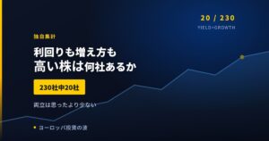 利回りも増え方も高い欧州株は何社あるか｜230社中20社【2026年】